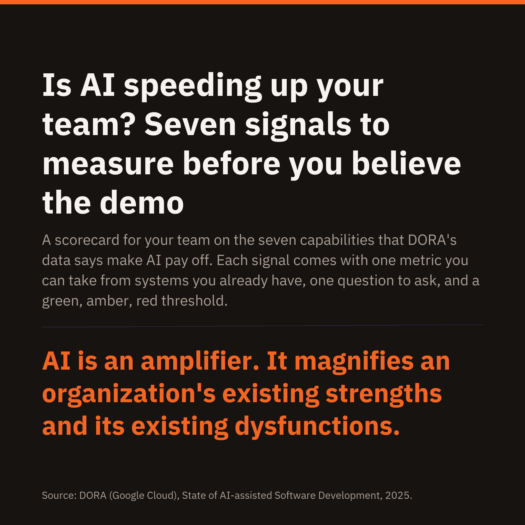 Is AI speeding up your team? Seven signals to measure before you believe the demo